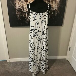 Bohemian Abstract Design Maxi Dress